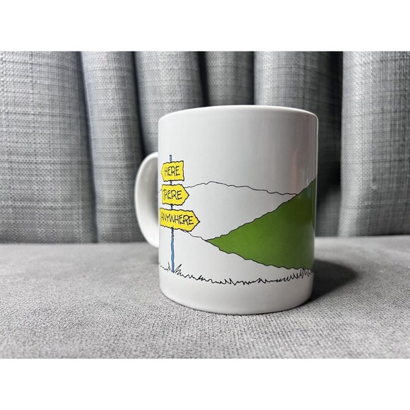 VTG Russ Berrie Coffee Mug Id Rather Be Somewhere Else Outdoors Schneider - Picture 3 of 9